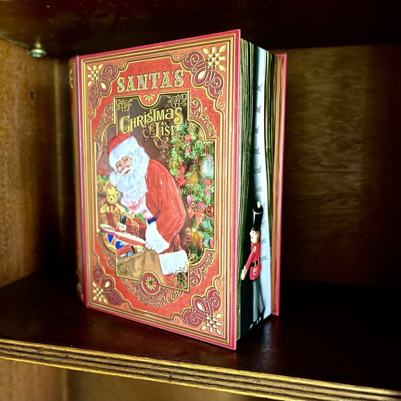 Kakburk bok santa's Christmas list tomte bokburk julporslin juldukning julkakor