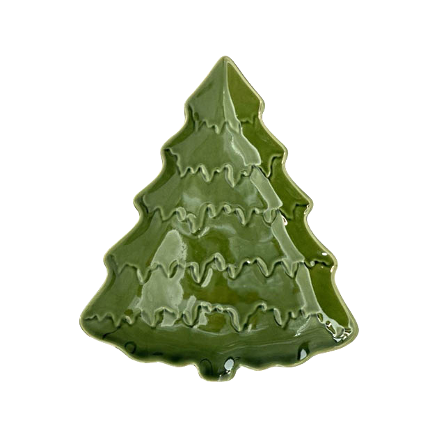 gran fat av porslin grönt porslin julporslin