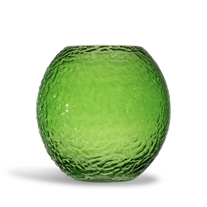 Grön bubblig rund vas Svenskt tenn Byon babbly påsk påskdukning vårblommor